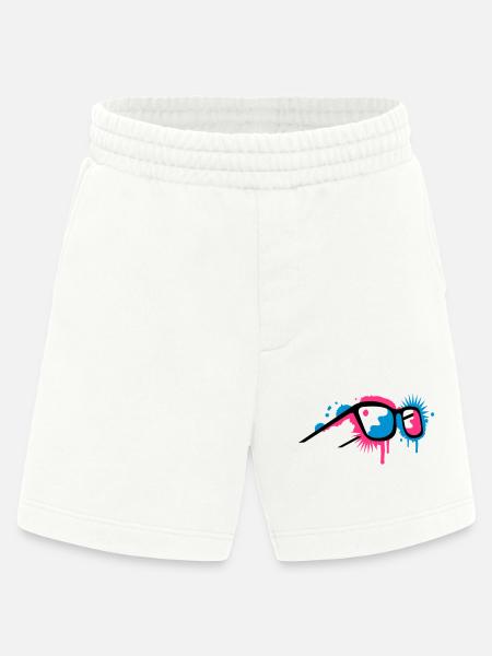 3D glasses in graffiti style - Heavyweight Shorts - made by SPREAD  - OFF WHITE