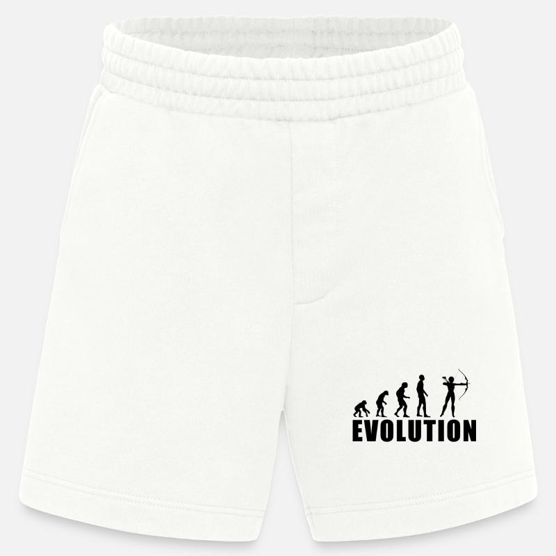 EVOLUTION BOGENSCHIESSEN Geschenk - Heavyweight Shorts - made by SPREAD  - OFF WHITE