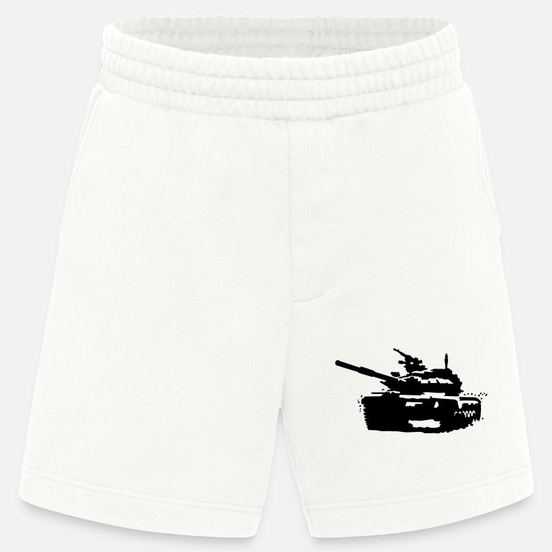 Panzer T-90 - Heavyweight Shorts - made by SPREAD  - OFF WHITE