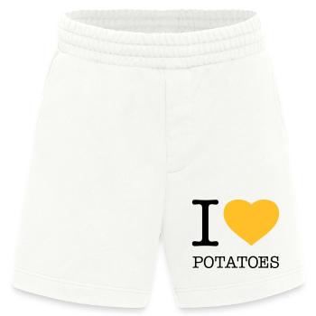 J’AIME LES POMMES DE TERRE Pommes de terre Purée de pommes de terre - Short bio épais fabriqué en UE - OFF WHITE - Devant