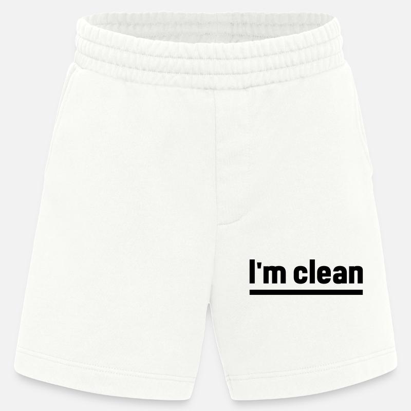 Ich bin sauber - Heavyweight Shorts - made by SPREAD  - OFF WHITE