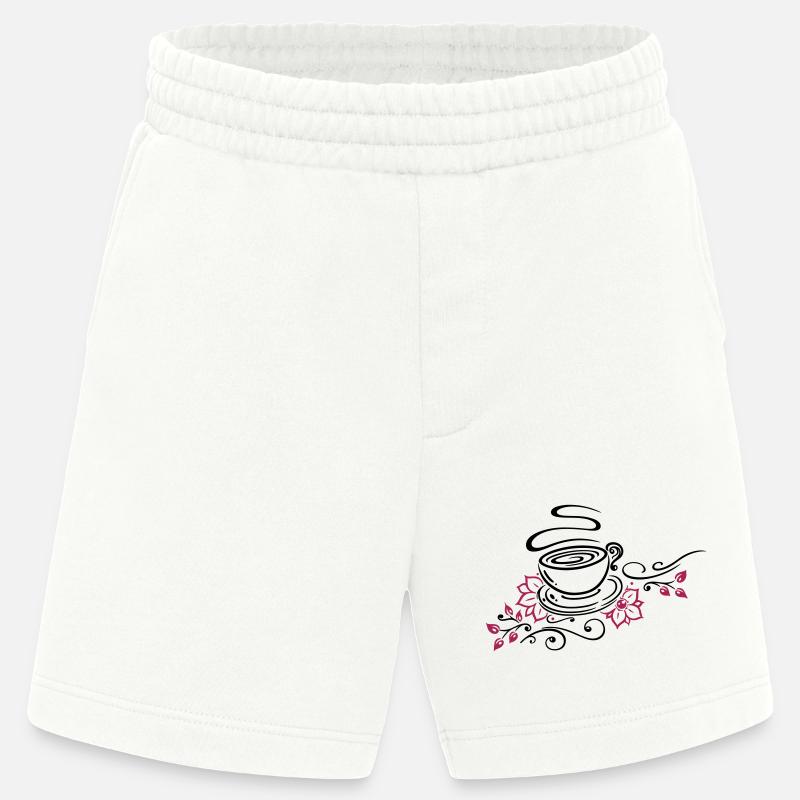 Tee, Teetasse, tea time, Kirschblüten - Heavyweight Shorts - made by SPREAD  - OFF WHITE