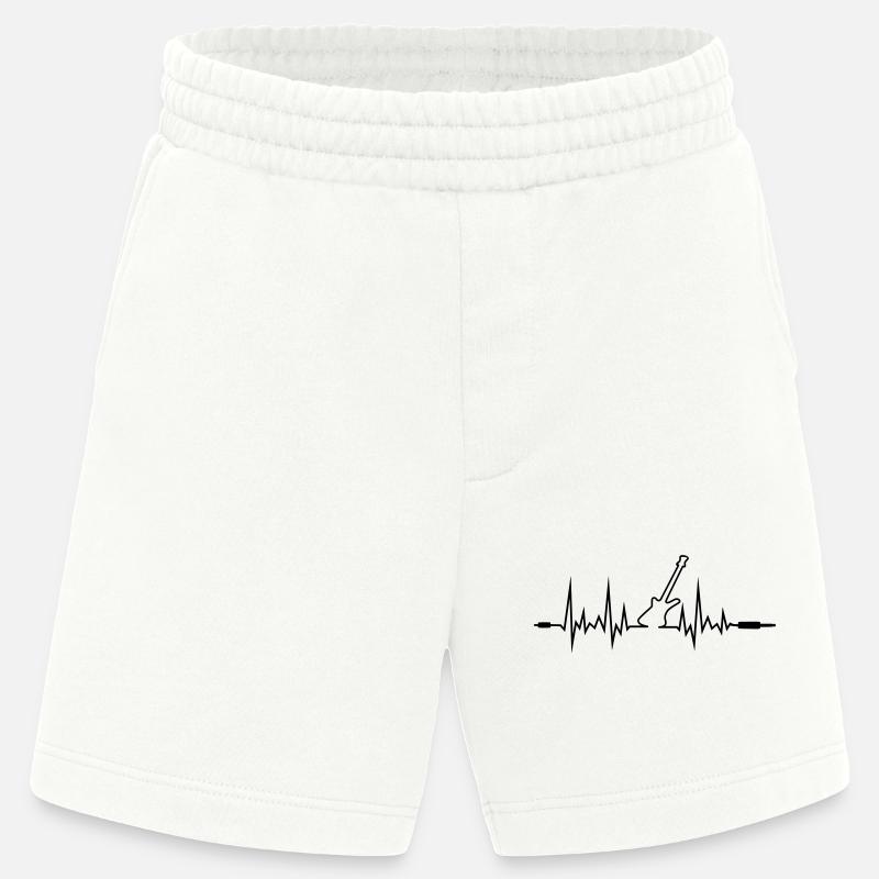 Wave Gitarre mit Klinkenstecker-Enden - Heavyweight Shorts - made by SPREAD  - OFF WHITE