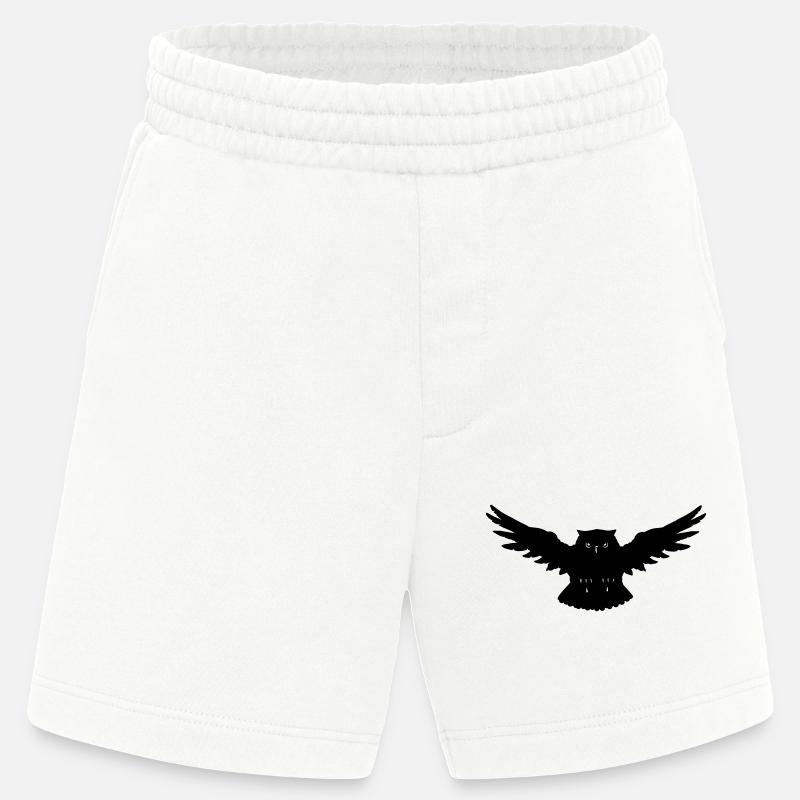 Owl attak - Heavyweight Shorts - made by SPREAD - OFF WHITE