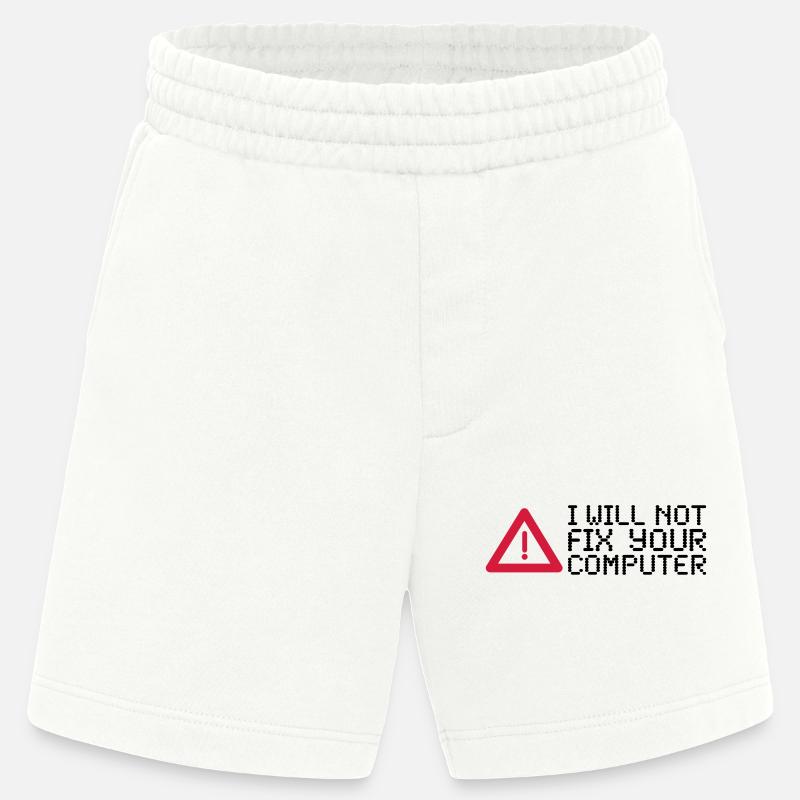 computer - Heavyweight Shorts - made by SPREAD  - OFF WHITE