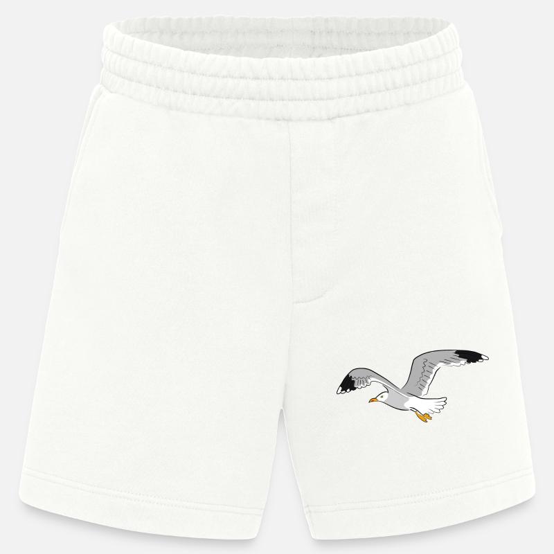 moewe vogel strand - Heavyweight Shorts - made by SPREAD  - OFF WHITE