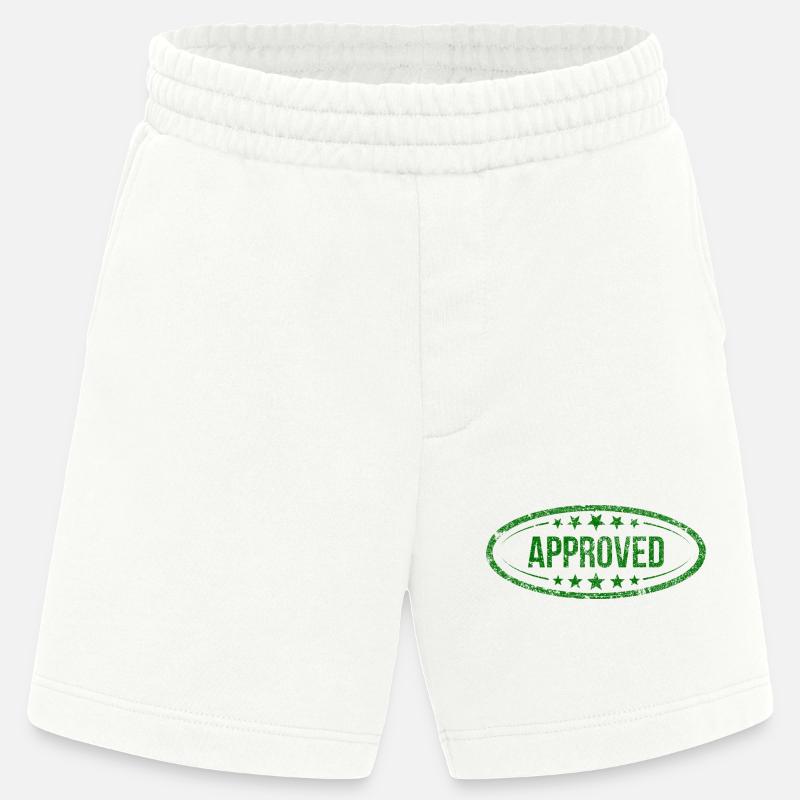 Approved Approved Tested Recognized Stamp - Heavyweight Shorts - made by SPREAD  - OFF WHITE