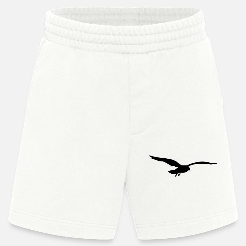 fliegende möwe vogel strand - Heavyweight Shorts - made by SPREAD - OFF WHITE