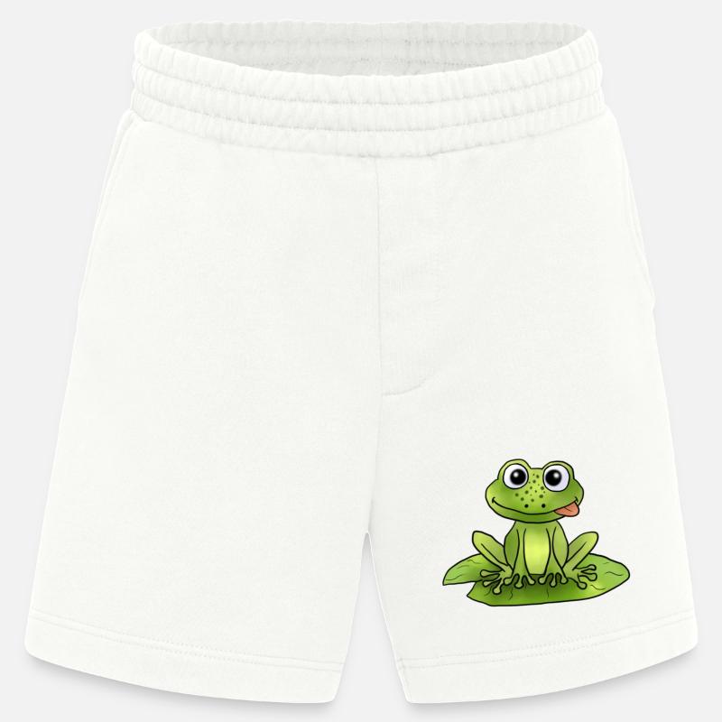 Frosch auf Seerose - Heavyweight Shorts - made by SPREAD  - OFF WHITE