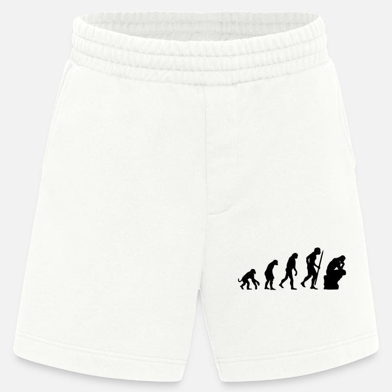 Evolution de la philosophie du penseur, philosophe - Short bio épais fabriqué en UE - OFF WHITE