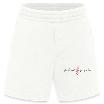 Leuchtender Violinschlüssel - Heavyweight Shorts - made by SPREAD  - OFF WHITE - Vorne