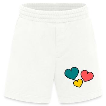 ICH LIEBE DICH. ICH LIEBE DICH. LIEBE. LIEBE. HERZ. - Heavyweight Shorts - made by SPREAD  - OFF WHITE - Vorne