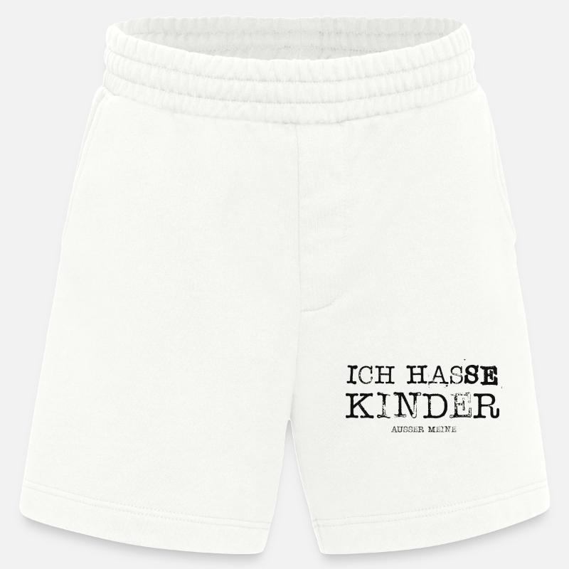 Ich hasse Kinder ausser meine - Heavyweight Shorts - made by SPREAD - OFF WHITE