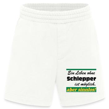 Traktor , Trecker , Schlepper Leben sinnlos .(25) - Heavyweight Shorts - made by SPREAD  - OFF WHITE - Vorne