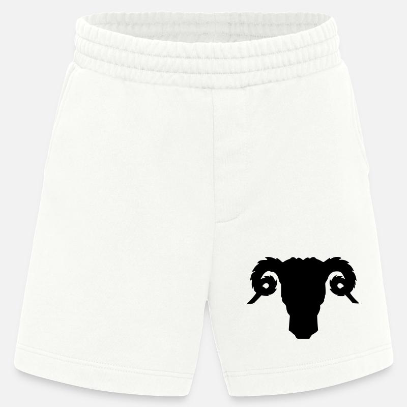 Bock- oder Rammkopfschattenbild - Heavyweight Shorts - made by SPREAD  - OFF WHITE