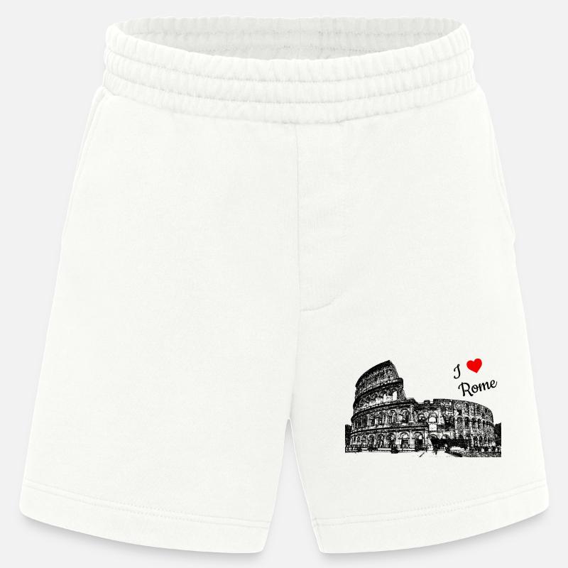 Rome, je t’aime. - Short bio épais fabriqué en UE - OFF WHITE