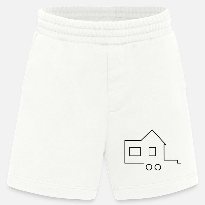 Tiny house - Heavyweight Shorts - made by SPREAD - OFF WHITE