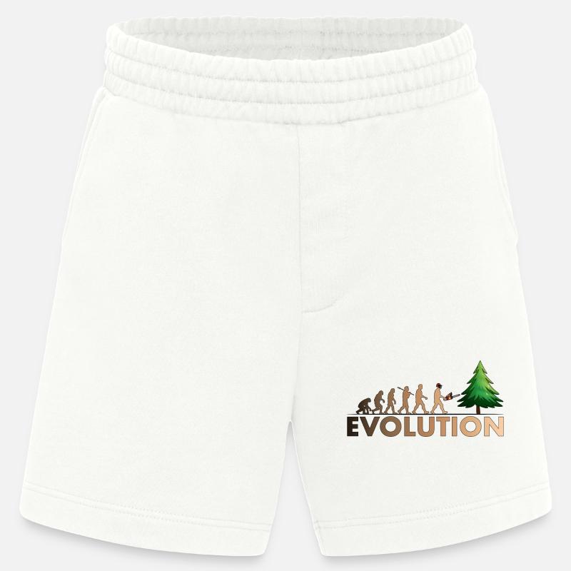 Kettensägen Evolution Farbe - Heavyweight Shorts - made by SPREAD  - OFF WHITE