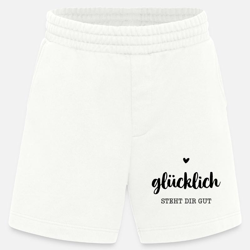 Glücklich steht dir gut - Herz - Heavyweight Shorts - made by SPREAD  - OFF WHITE