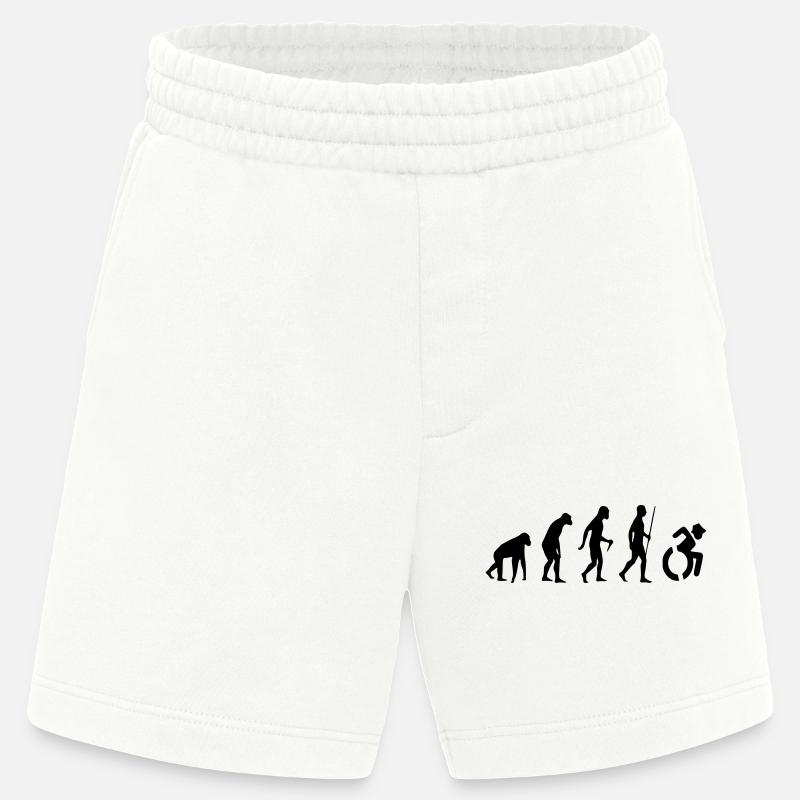 Evolution Rollstuhl. Die Rollstuhl-Evolution * - Heavyweight Shorts - made by SPREAD  - OFF WHITE