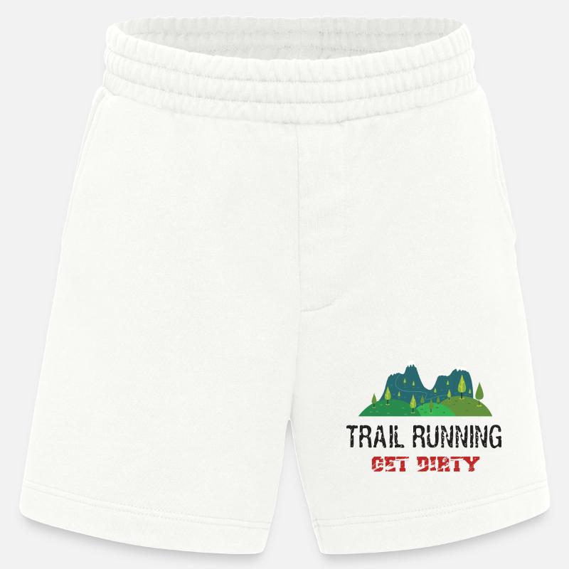 Trail Running – Werden Sie schmutzig! - Heavyweight Shorts - made by SPREAD  - OFF WHITE