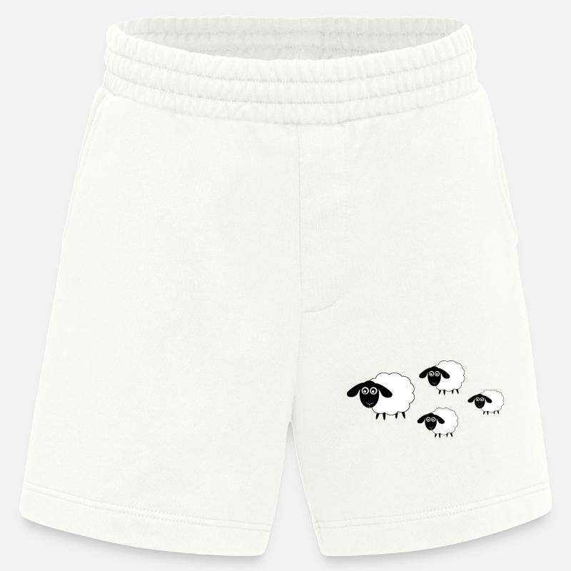 Schafe Schäfchen Lamm - Heavyweight Shorts - made by SPREAD  - OFF WHITE