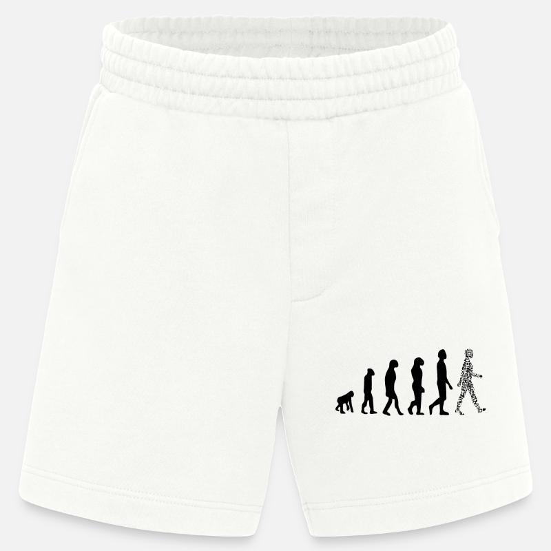 Evolution QR Code - Humor Gesundheits-Pass - Heavyweight Shorts - made by SPREAD  - OFF WHITE