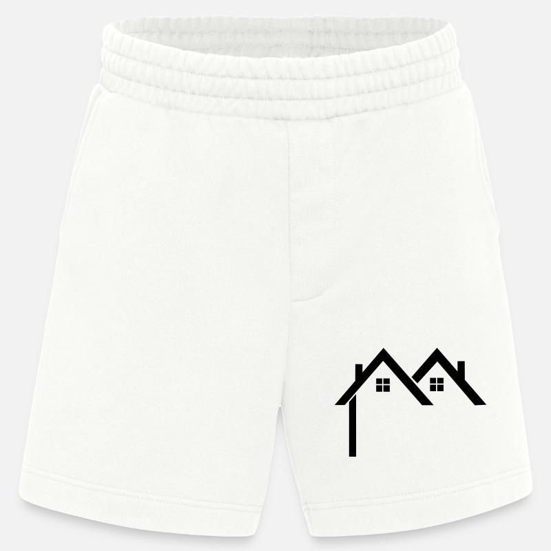 Wohngebiet Logo Häuser - Heavyweight Shorts - made by SPREAD  - OFF WHITE