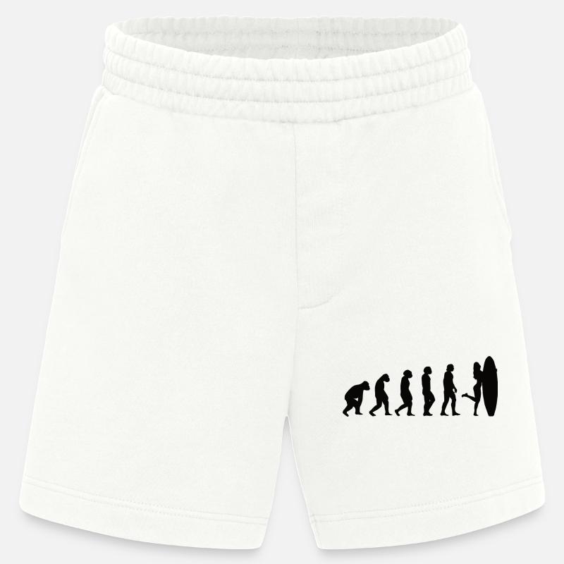 Surfer Surfboard Surf Evolution Surf - Short bio épais fabriqué en UE - OFF WHITE