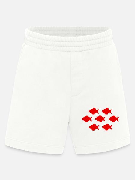 Fish T-shirt, Fish Shirt, Fish Fishing - Heavyweight Shorts - made by SPREAD  - OFF WHITE