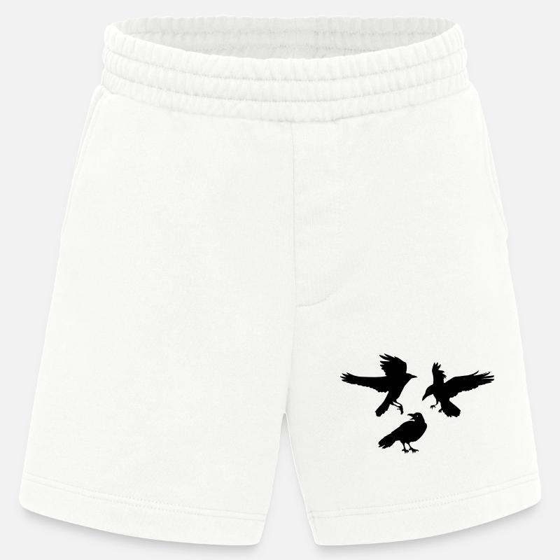 Trois corbeaux - Short bio épais fabriqué en UE - OFF WHITE