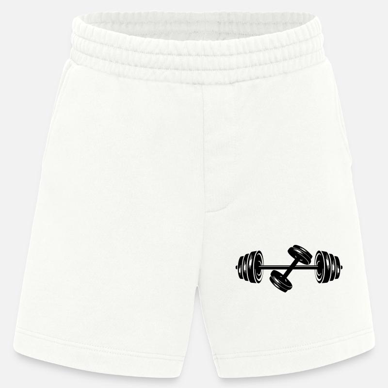 Weights dumbbell discs dumbbell 2 - Heavyweight Shorts - made by SPREAD  - OFF WHITE