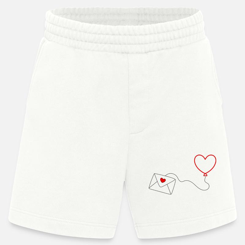 Saint-Valentin, Saint-Valentin, Saint-Valentin - Short bio épais fabriqué en UE - OFF WHITE