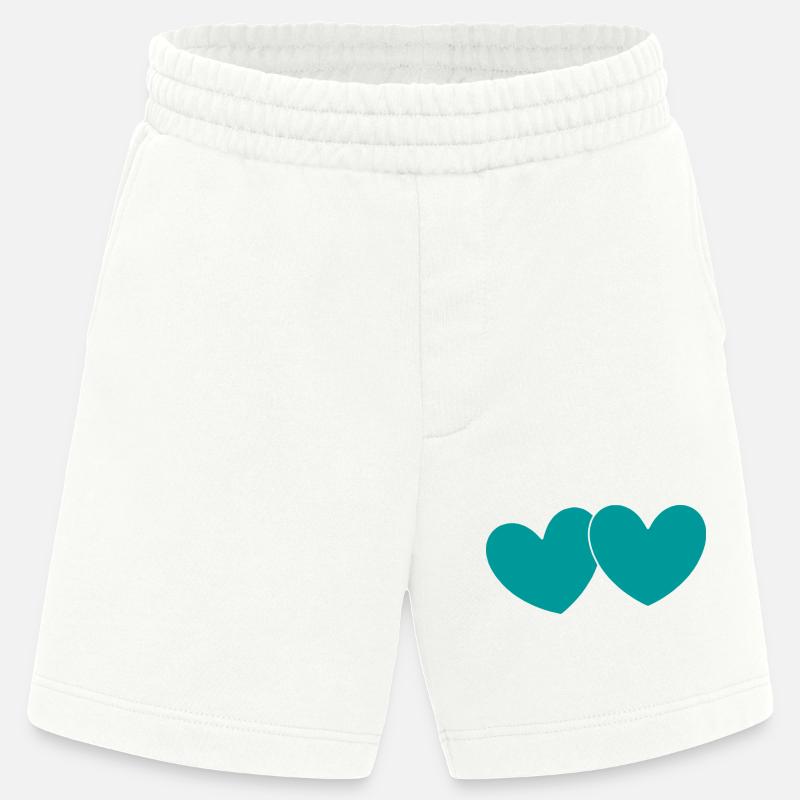 Saint-Valentin, Saint-Valentin, Saint-Valentin - Short bio épais fabriqué en UE - OFF WHITE