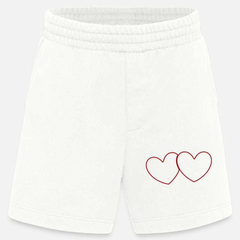 Saint-Valentin, Saint-Valentin, Saint-Valentin - Short bio épais fabriqué en UE - OFF WHITE