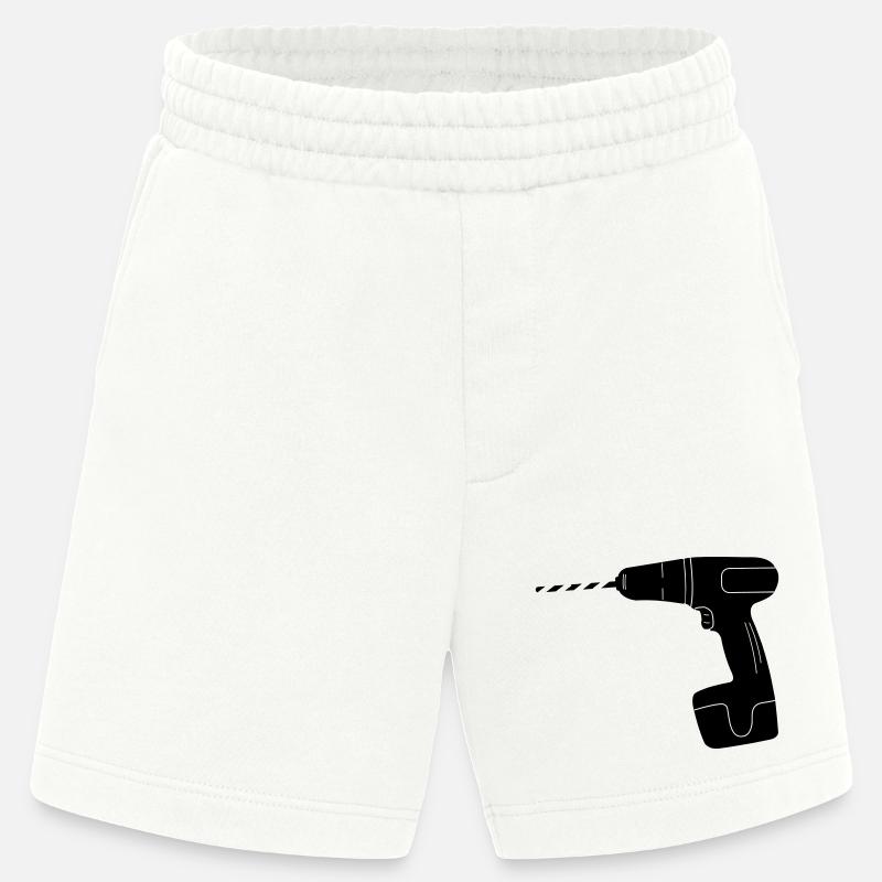 Werkzeugbohrer-Logo - Heavyweight Shorts - made by SPREAD  - OFF WHITE