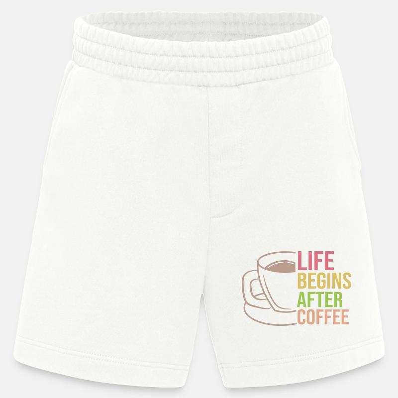 Kaffeetasse Statement Kaffee Trinken Koffein - Heavyweight Shorts - made by SPREAD  - OFF WHITE