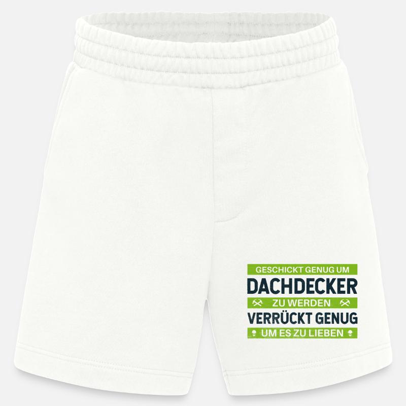 Geschickt & Verrückt – Dachdecker Statement Design - Heavyweight Shorts - made by SPREAD  - OFF WHITE