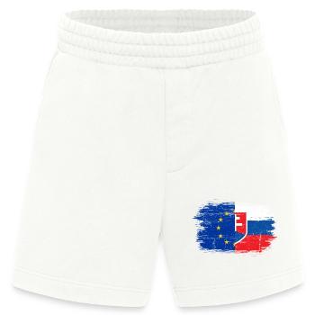 EU Slowakei Flagge Fusion - Heavyweight Shorts - made by SPREAD  - OFF WHITE - Vorne