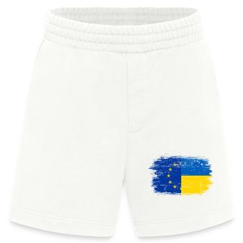 EU Ukraine Flagge Fusion - Heavyweight Shorts - made by SPREAD  - OFF WHITE - Vorne
