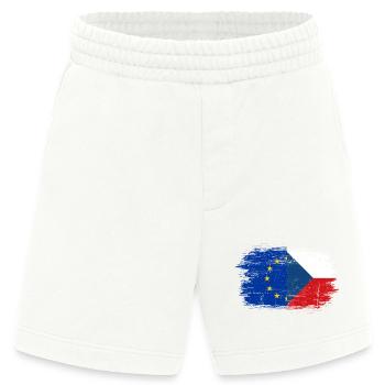 EU Europa Flagge der Tschechischen Republik - Heavyweight Shorts - made by SPREAD  - OFF WHITE - Vorne