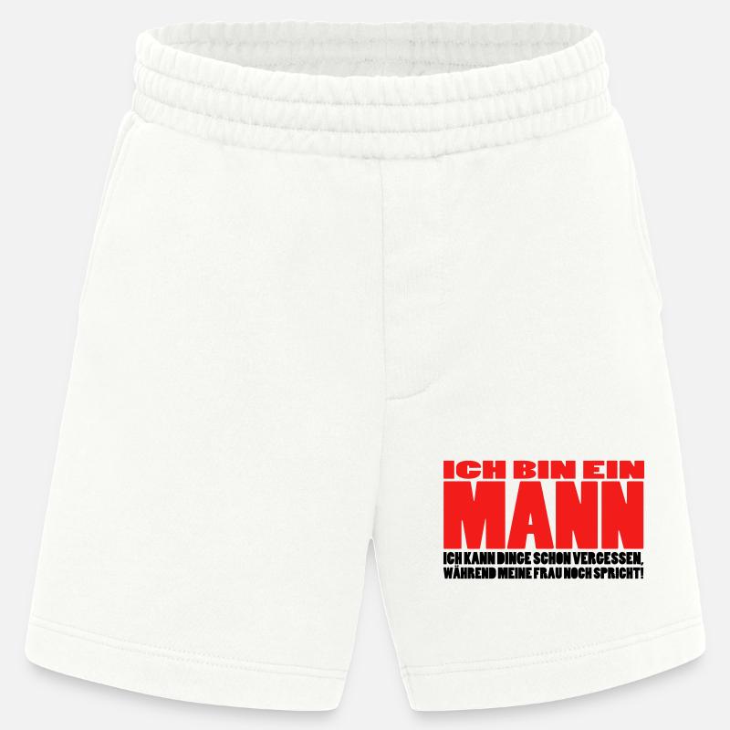 mann spruch witzig männer ehemann ehe - Heavyweight Shorts - made by SPREAD  - OFF WHITE