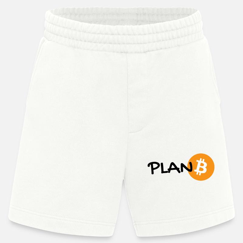 plan B - bitcoin Plan Bitcoin - Hoodl  - Heavyweight Shorts - made by SPREAD  - OFF WHITE