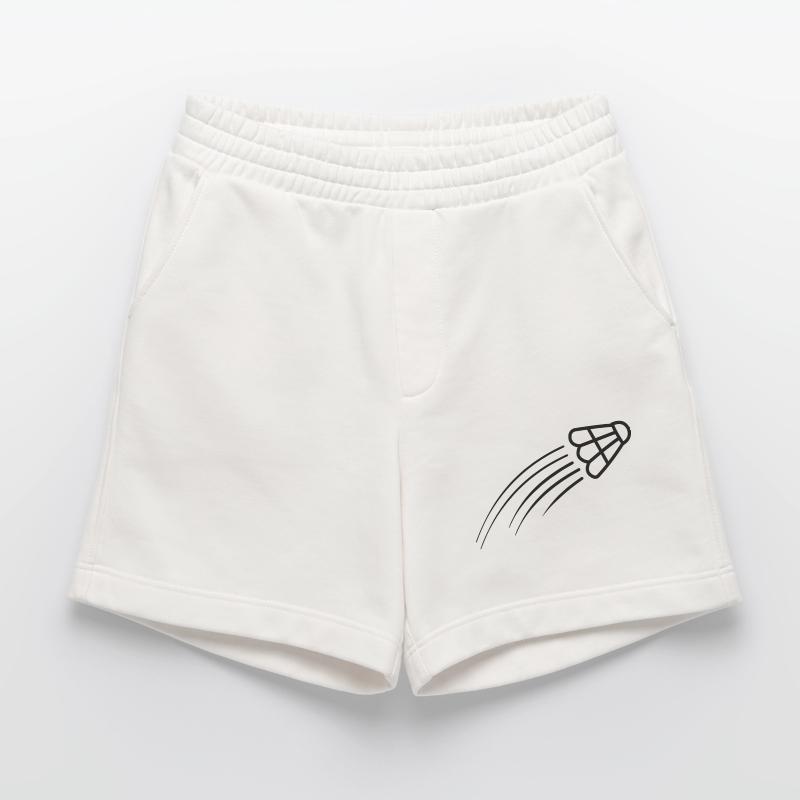 Badminton simple shuttle logo Heavyweight Shorts - made by SPREAD 