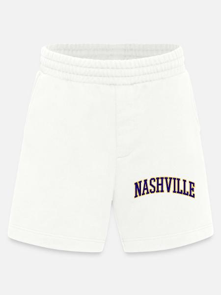 Nashville College Style Logo - Heavyweight Shorts - made by SPREAD - OFF WHITE