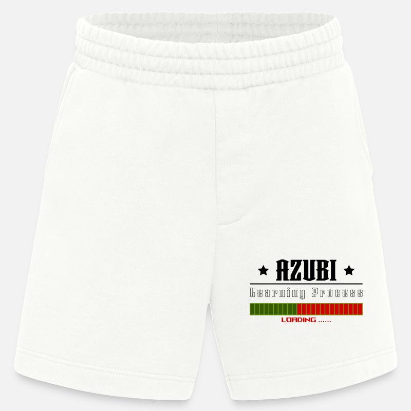 AZUBI learning process loading white tshirt - Heavyweight Shorts - made by SPREAD  - OFF WHITE