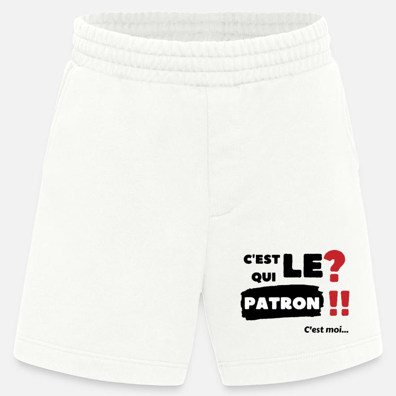 C'est qui le patron c'est moi - Short bio épais fabriqué en UE - OFF WHITE