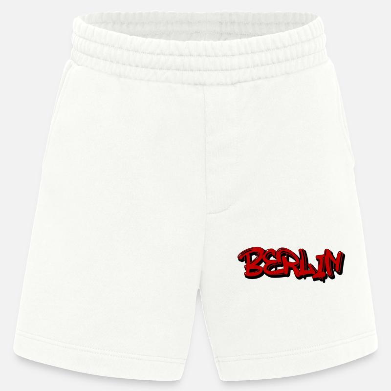 Berlin Graffiti Style - Short bio épais fabriqué en UE - OFF WHITE