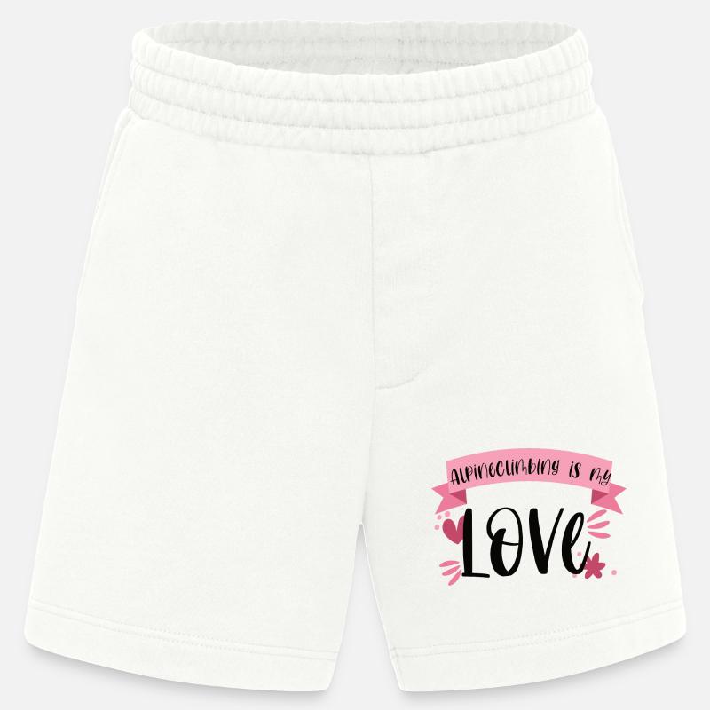 Klettern Alpinklettern Liebe Berge Geschenk - Heavyweight Shorts - made by SPREAD  - OFF WHITE