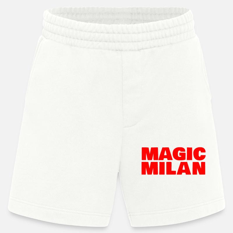 Magic Milan Logo Rot - Heavyweight Shorts - made by SPREAD  - OFF WHITE